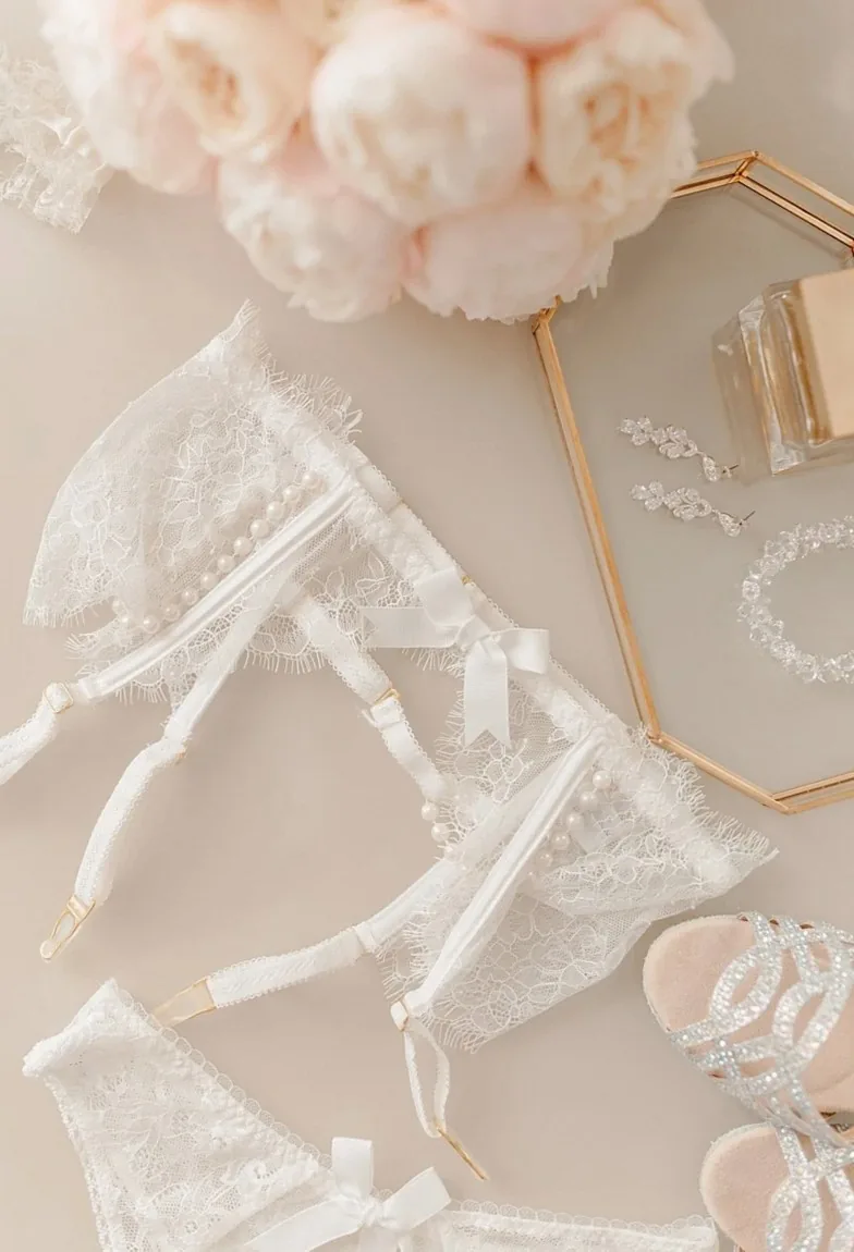 lingerie, lace, bra, set, champagne, lace lingerie, pearls, elegant, boudoir, love, rose flower, nature, wedding, flower